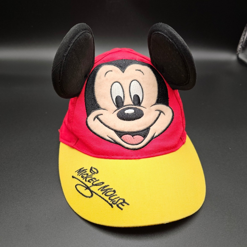 Kids Toddler Disney Walt Disney World Mickey Mouse Red Yellow Baseball Cap‎